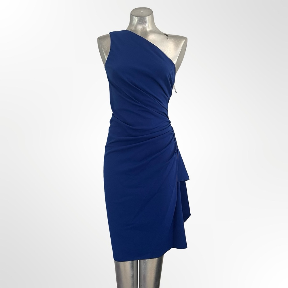 Elegant Aida One-Shoulder Blue Dress - Picture 4 of 5